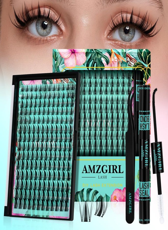 AMZGIRL LASH Lash Clusters Kit 168pcs Manga Lash Extension Kit Anime Cluster Lashes Natural Look with Waterproof Lash Bond and Seal Lashes Wet Look Ultra-Thin Invisible Lash Band(Autumn Leaves-Kit,D-10-18mm) - Image 1